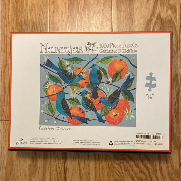 Naranjas Blue Bird and Orange Puzzle - 1000 Piece - Picture 2 of 3